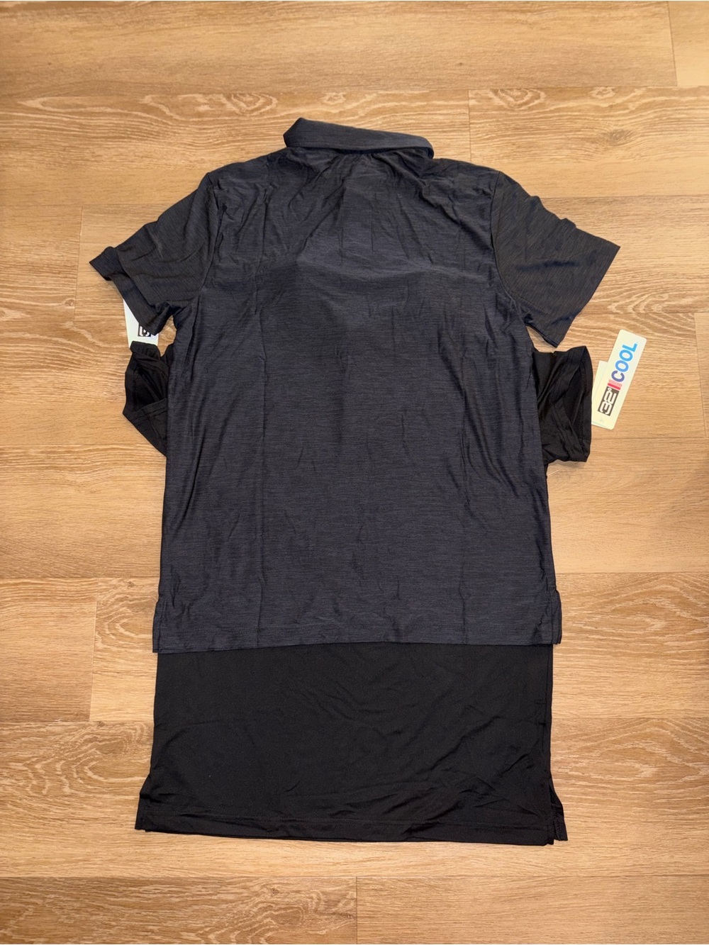 Lot of 2 32 Degrees Cool Men’s Polo Shirts Size M Black Gray Heat Cool NWT - Picture 9 of 9